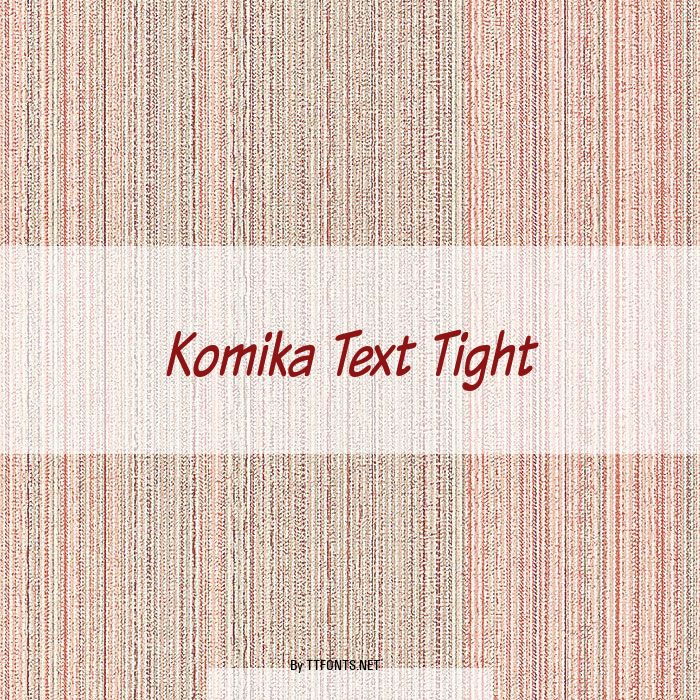 Komika Text Tight example